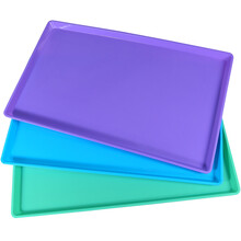 现货 彩色宠物托盘加厚塑料托盘狗笼子兔笼宠物尿盆底盘尿盘托粪盘托盘 蓝色卷边89*59 蓝色卷边74*49厘米