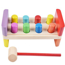 打地鼠敲击玩具大号双锤木制亲子互动婴幼儿童宝宝早教益智玩具3-4-5-6周岁男女小孩生日礼物 趣味打桩台
