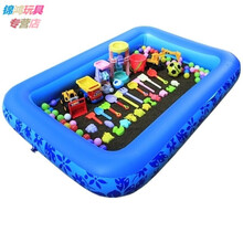 儿童玩具充气沙滩池套装室内儿童决明子沙滩玩具套装宝宝小孩假玩沙子沙池组合家用围栏玩具 180码+10斤决明子+29玩具+礼包