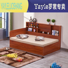 收纳床储物床一米二的床省空间单人床现代简约床靠墙放的床小户型 金丝柚木 1500mm*1900mm 组装式箱体床