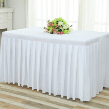 定制加厚会议金丝绒桌布桌裙办公签到台绒布抽奖地推摊冷餐饮桌套 白色丝绒 120*40*75cm(桌子尺寸)