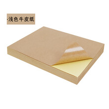 力武（liwu）20色 A4彩色不干胶打印纸a4不干胶标签打印纸 牛皮纸箱贴背胶纸 激光喷墨打印 牛皮纸浅色 A4/50张