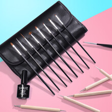 20支美甲笔刷全套工具套装彩绘笔光疗笔拉线笔点钻笔画花渐变笔画花笔. 美甲笔刷