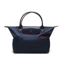 珑骧 LONGCHAMP 女士海军蓝色Le Pliage Club系列织物小号短柄可折叠饺子包70周年款 L1621 619 556
