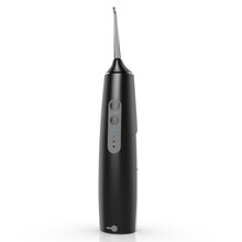 兰草王H100冲牙器便携式洗牙器家用水牙线脉冲式洁牙器正畸牙齿清洁器USB充电式防水冲洗器方便 黑色
