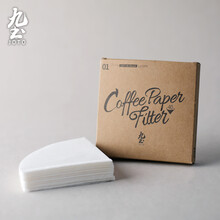 九土V60净白咖啡粉滤纸原木浆过滤纸陶瓷玻璃手冲滤杯滴漏式滤纸 净白1号滤纸(1-2人份)