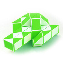 奇艺魔方72段魔尺 24段36段48段72段百变魔尺儿童男女小孩初学者节日礼物益智减压玩具 48段-绿白