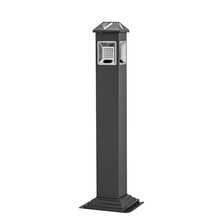 会汕酒店商场立式烟蒂柱不锈钢灭烟桶户外吸烟区烟灰缸室外落地灭烟垃圾桶烟蒂柱室内带烟灰缸灭烟筒垃圾桶 111烤漆