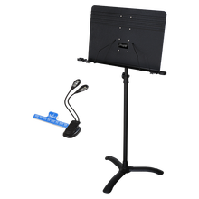 伯尔修斯 专业大谱架 吉他贝斯小提琴琵琶古筝架子鼓二胡长笛萨克斯乐器通用家用便携式可升降折叠谱架 [98折]【演奏级1.7米】PRS-08+夹+灯