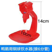 耐尔尼 鸡用自动饮水器 小鸡自动乳头饮水器 鸡钢球饮水器 自动喂水 鸭鹅联体6分（50个）