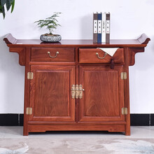 九合铭苑红木家具缅甸花梨（学名：大果紫檀）实木二联橱餐边柜歺边柜厨房储物柜中式玄关柜收纳柜 长125*宽40*高86cm