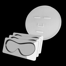 海藻面膜模型托盘工具免调模具diy模板美容院自制硅胶可反复使用 硅胶面膜托1个+PVC眼膜托3个