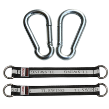 门上单杠引体向上免打孔门上墙体荡秋千配件连接带挂钩延长绳铁链膨胀螺丝 户外配件(55CM连接带+挂钩)