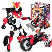 灵动创想 奥特曼玩具可动玩偶公仔男孩玩具奥特英雄捷德泰迦迪迦儿童节礼物组装套装 奥特机车 罗索奥特曼（烈火形态）
