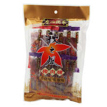 广州酒家 利口福 猪棒猪肉脯脯包装猪肉干牛肉干休闲办公零食 85g炭烧黑椒猪肉脯