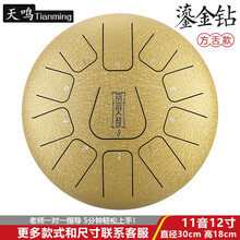 天鸣（Tianming）空灵鼓初学者手碟12寸色空乐器大全级13音15音凤凰忘忧空灵鼔 11音12寸 鎏金【初学 关注加购送】