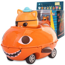 海底小纵队玩具欢乐章鱼堡灯笼鱼虎鲨马蹄蟹独角鲸探险队员8人舰艇 合金指压车-呱唧(虎鲨艇)