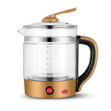 养生壶全玻璃一体家用煮茶器多功能花茶壶煎药壶办公室小型 金色 +蛋架