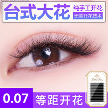 0.07台式大花种植嫁接睫毛 蒲公英睫毛开花细软层次感水貂毛睫毛