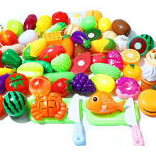 儿童切水果玩具仿真蔬菜蛋糕切切乐男女孩宝宝过家家厨房仿真做饭煮饭玩具套装 切切乐10件套装 过家家玩具