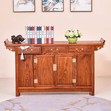 九鲤王府红木家具非洲花梨（学名：刺猬紫檀）实木玄关柜储物柜餐边柜歺边柜中式斗柜收纳柜O 长152*宽40*高85cm