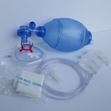 简易呼吸器医家用苏醒球急救人工复苏器呼吸器配件呼吸器球囊气囊 成人蓝球标配+袋装