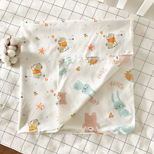 初生儿双层抱毯产房裹布新生儿包巾春秋抱被冬包单 锁边双层双面包巾@熊熊@ 85x85cm