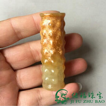 【芠拉】古玩玉璧玉器老岫玉挂件仿古玉把件收藏玉柱玉综 老物件玉坠