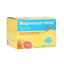 Verla补镁冲剂 缓解生长痛脚趾小腿部抽筋肌肉痉挛 眼睑抽搐紧张孕期不适烦躁不安舒缓身心 4岁以上 运动版镁钾VC冲剂50袋 甜橙味(1007872) 4岁以上儿童孕妇运动员均可 德国直邮原装进口