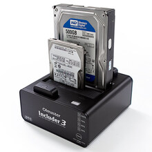 双硬盘座硬盘盒子2.5/3.5寸移动硬盘座串口usb3.0外置移动硬盘盒 一键弹出硬盘版