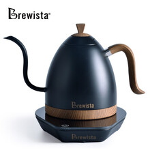Brewista智能控温手冲咖啡壶不锈钢温控手冲家用细长嘴精品电热水壶泡茶器具0.6L/1.0L 哑光黑1.0L