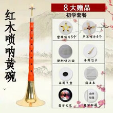 米囹 乌木唢呐 红木唢呐 精品唢呐  D调唢呐 成人初学者唢呐乐器全套 红木D调黄碗+8大