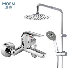 摩恩（MOEN）精铜淋浴花洒套装 多功能手持花洒 增压节水不锈钢纤薄顶喷12333EC+M22060