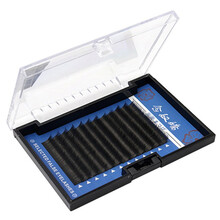 睫丝丹尼 超柔软嫁接睫毛空气扁毛仿真水貂绒浓密卷翘双毛尖单根种植假睫毛 0.15粗度--翘度C 长度-9mm