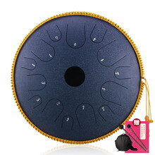 琴兹（Qin Ci） 空灵鼓色空鼓专业级初学者14音15音手碟鼓鲁儒无忧鼓忘忧 铜制款14音14寸藏青【音域多 演奏曲谱广