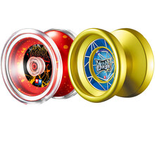 焰魄x悠悠球s火力少年王5之传奇再现XS光子精灵溜溜球比赛专用睡眠爆旋跳舞侧轴yoyo球礼物 676106焰魄+676111A冰凌剑S【送5根绳