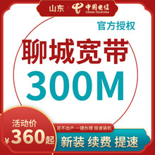 中国电信 山东聊城电信宽带办理光纤直播200M300M包年包月新装缴续费提速非移动联通优惠活动 宽带(含设备) 36个月  300M