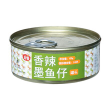 超市	冠曼 香辣墨鱼仔罐头 香辣乌贼 麻辣墨斗鱼 即食海鲜水产 海味零食 100g