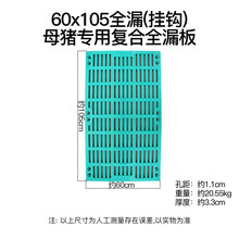 农盛乐  复合漏粪板猪用育肥猪BMC漏粪板母猪产床仔猪用漏粪地板养殖设备 60*105含挂钩全漏母猪复合漏粪板