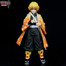 鬼灭之刃灶门祢豆子手办二次元公仔模型摆件人偶动漫周边礼物 我妻善逸（高16cm）