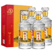 稻花香 白酒 42度浓香型 珍品一号 500ml*4瓶 整箱礼盒装 (内含4支手提袋）