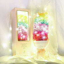 Laisence 满天星花束干花永生花礼盒非鲜花同城速递新年母亲节生日礼物送女生朋友爱人 彩虹满天星干花礼盒