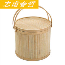 竹篮子酒店礼盒普洱竹盒大闸蟹礼品篮 直径23厘米，高23厘米