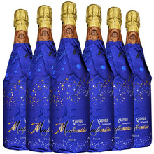 意大利米兰之花原瓶进口起泡酒甜白葡萄酒气泡酒（夜光版星空酒标) 整箱装750ml*6（配2香槟杯）