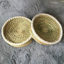 农民老史 现货 鸽子窝草窝稻草小油草手工编织 草编鸽窝大帽子 信鸽用品用具巢盆 4个元宝圆环加高深油草窝30cm