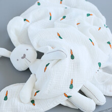 婴儿抱被夏季 新生婴儿被子纯棉纱布包巾初生宝宝抱被包被包单产房包裹夏季薄款 2层纱布(可做盖被包裹巾等)-小萝卜 110x105cm