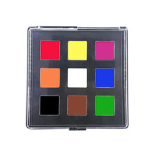 抖音同款鼻梁垫高贴影视化妆肤蜡 假鼻子垫鼻梁cos伤疤刀疤道具吸血鬼肤腊套装遮盖眉毛发僵8尸妆伤效 9色-方格彩绘膏(送4支刷子