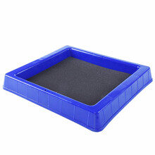 约克（York）养殖场消毒池鞋靴消毒垫带刻度鞋底消毒池蓝色塑料进场消毒盒