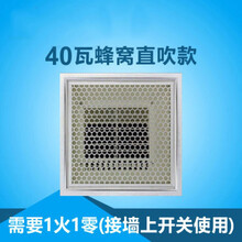 集成吊顶电风扇吸顶嵌入式 静音厨房卫生间风扇凉霸 吊顶摆叶电扇 蜂窝 40W 300*300