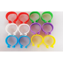 现货 开放式卡扣大鸡、鸭、鹅脚环/颜色可选/激光刻字禽类脚圈 鸡脚环 1.6黄色